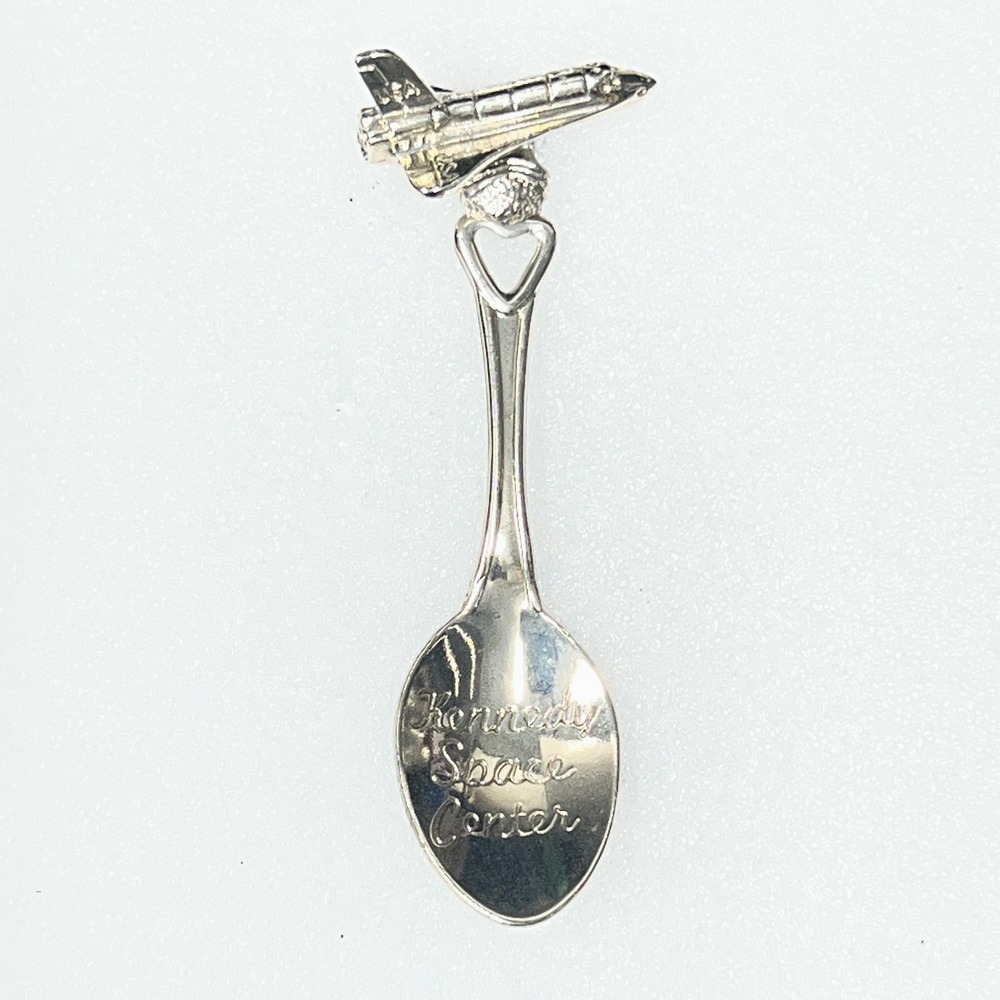 Kennedy Space Center Souvenir Spoon Unisex OS Silver Excellent Space Shuttle